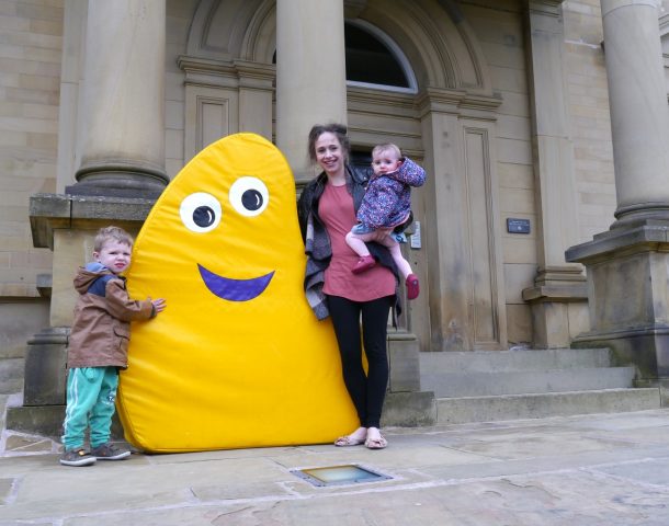 Spencer, Sarah and Summer with a CBeebies Bug