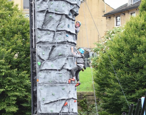 Scaling the climbing wall