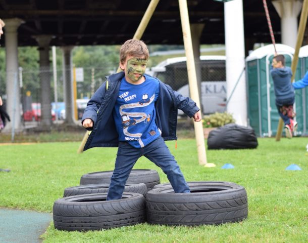 Getting active on the assault course